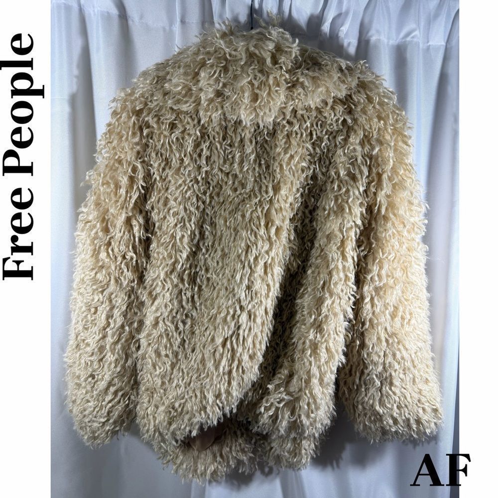 Free People Stargazer Fur Jacket In Ivory New Various Sizes - Picture 7 of 11